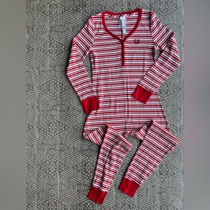 NWT Victoria Secret Red White Stripe One Piece Union‎ Suite Onesie Christmas